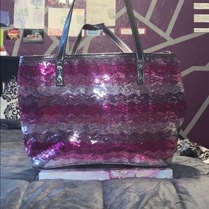 Pink sequins purse